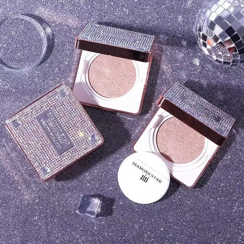 

Moisturizer Face Base Foundation With Cosmetic Puff Make Up Air Cushion Oil-Control Concealer Brighten BB Cream Makeup Primer