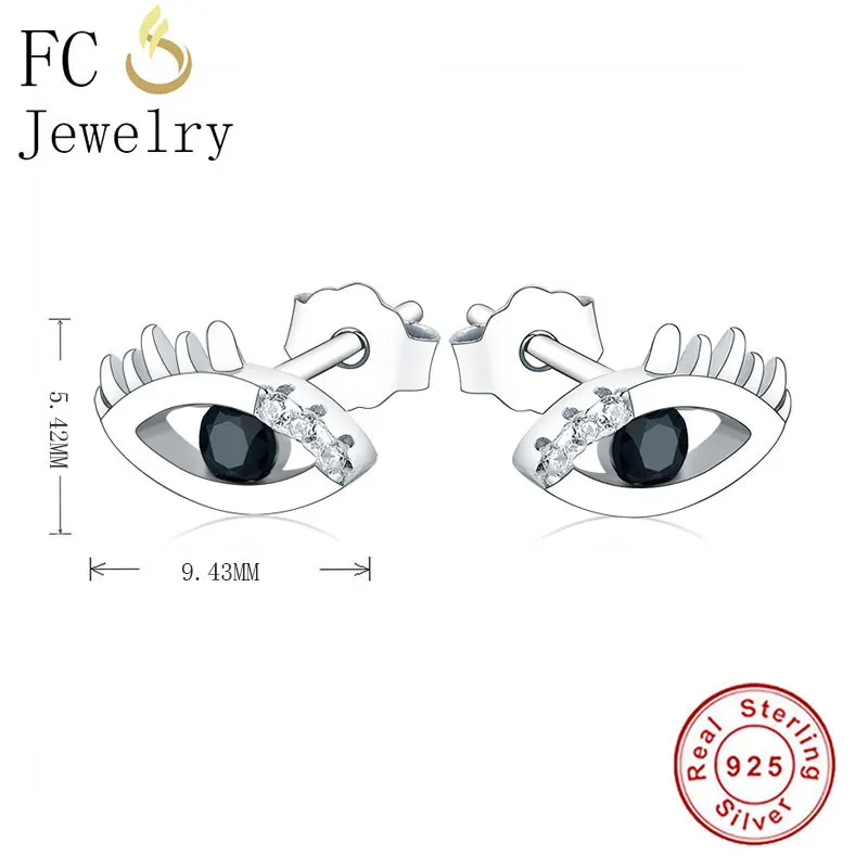 Женские серьги-гвоздики с фианитами серебро 100% пробы | Украшения и аксессуары