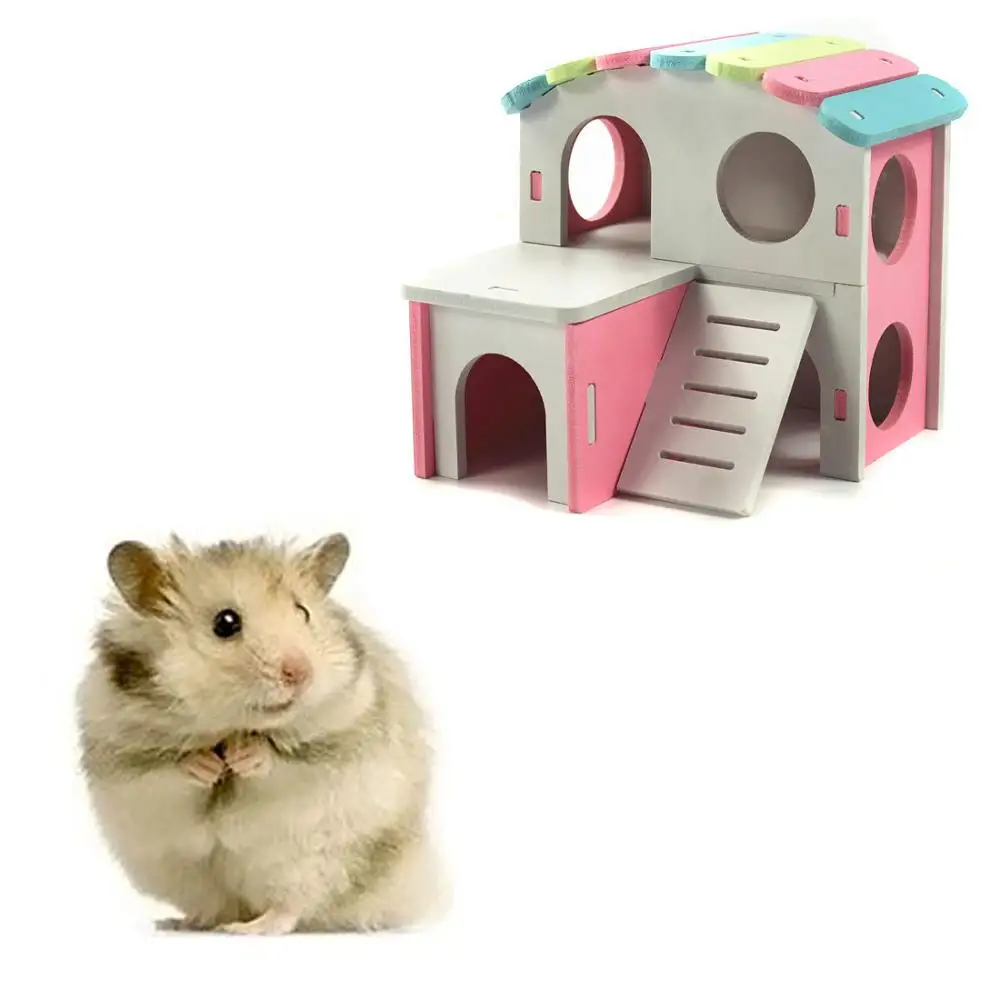 Натуральный Забавный дом хомяк гнездо игрушка животное укрытие дерева