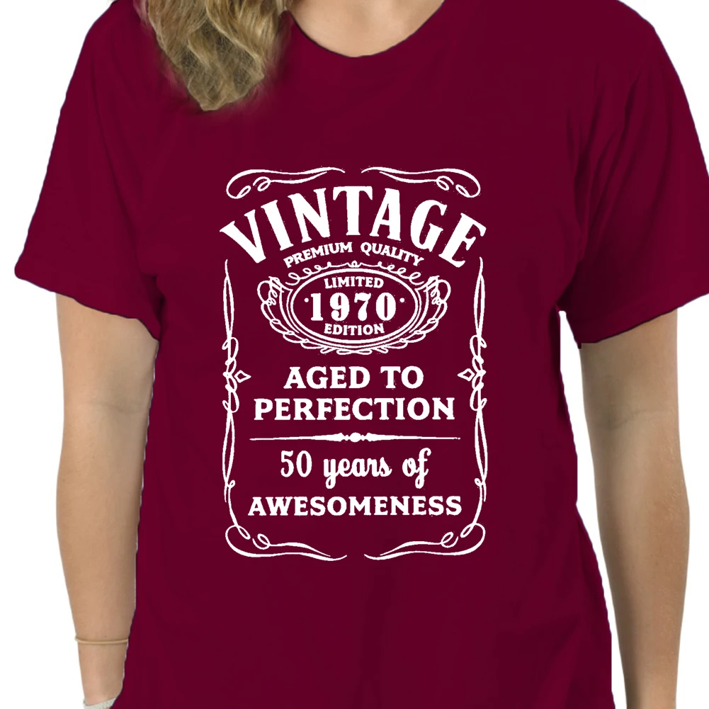 Винтажная Ограниченная серия 1970 Мужская футболка 100% 50 й подарок на день рождения
