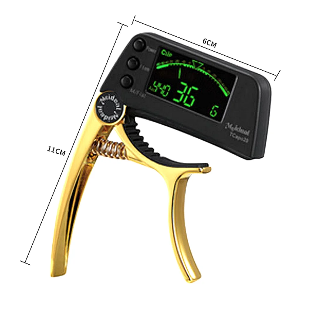 New Guitar Capo 2 in 1 Guitar Tuner for Bass Acoustic Electric Guitar Accessories Chromatic Professional Change Key