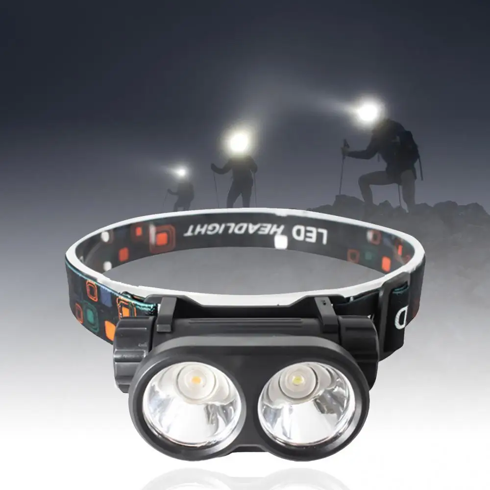 

Waterproof Adjustable USB Charging Night Fishing Headlight Yellow White Light