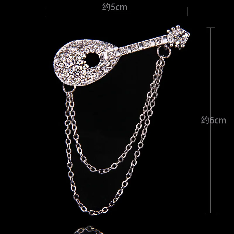 Корейский новый роскошный кристалл музыкальная нотка Брошь булавка модное