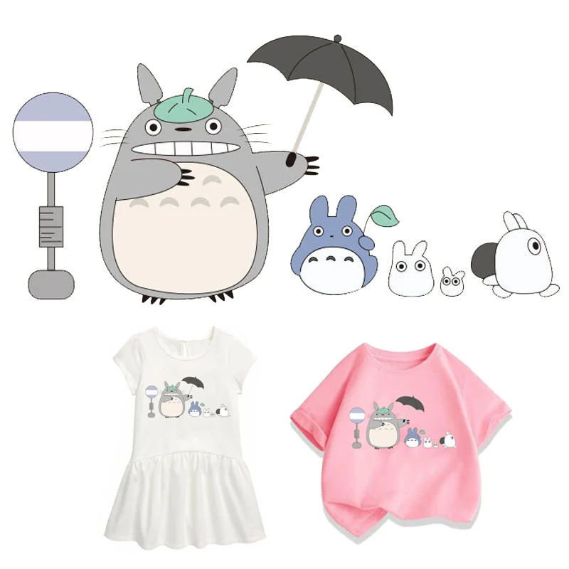 Термонаклейки с рисунком Аниме Тоторо термоклейкие наклейки переводные для