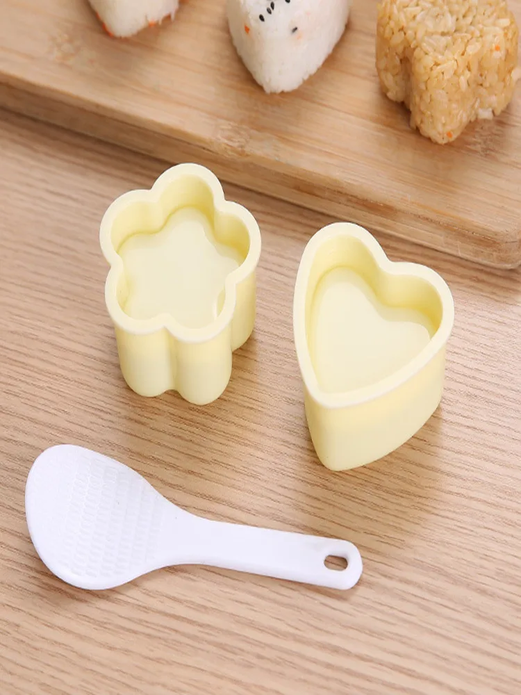 

2pcs/lot Triangular Plum Blossom Shape Sushi Mold Onigiri Rice Ball Bento Press Sushi Maker Mould DIY Tools Kitchen Accessory