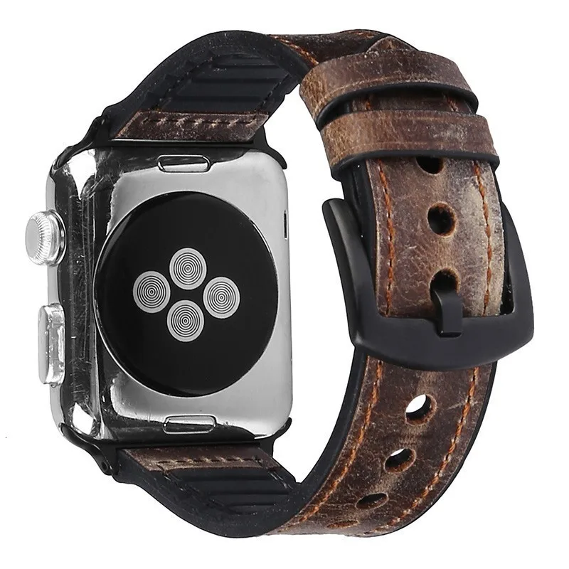 Кожаный силиконовый ремешок для apple watch, 44 мм, серия 4, 3, 2, 1, ремешок для iwatch, 38 мм, 42 мм, браслет с петлей, аксессуары для замены запястья
