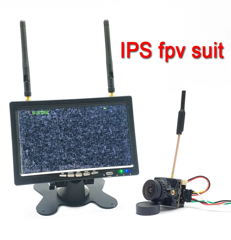 Fpv-монитор 7 дюймов 5 8 ГГц 40 каналов HD IPS 1024*600 встроенный аккумулятор с 8G 1/3 дюйма CMOS