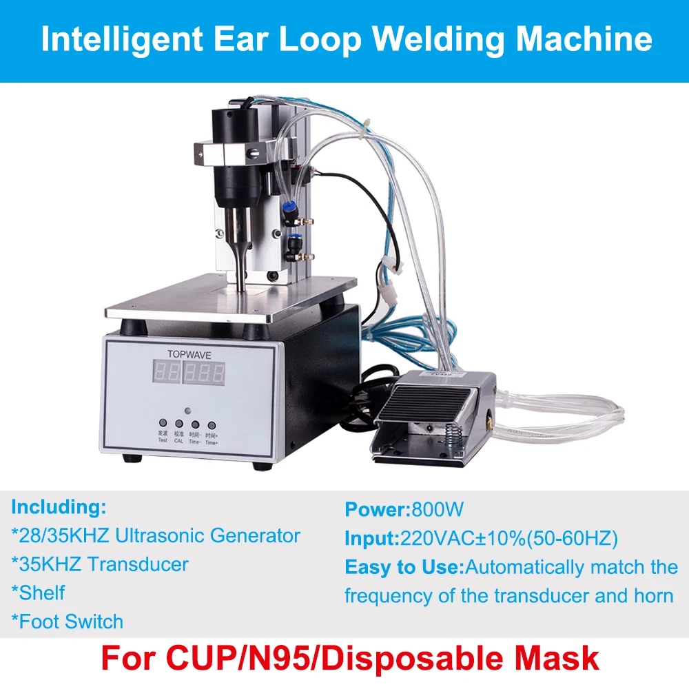 

Manual Ultrasonic welding machine Low Cost special design for mask machine for ear loop welding 28/35k 800W Ultrasonic generater