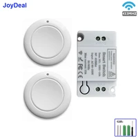 joydeal 433mhz universal wireless light switch smart lampled controller ac 110v 220v rf relay receiver board and button switch