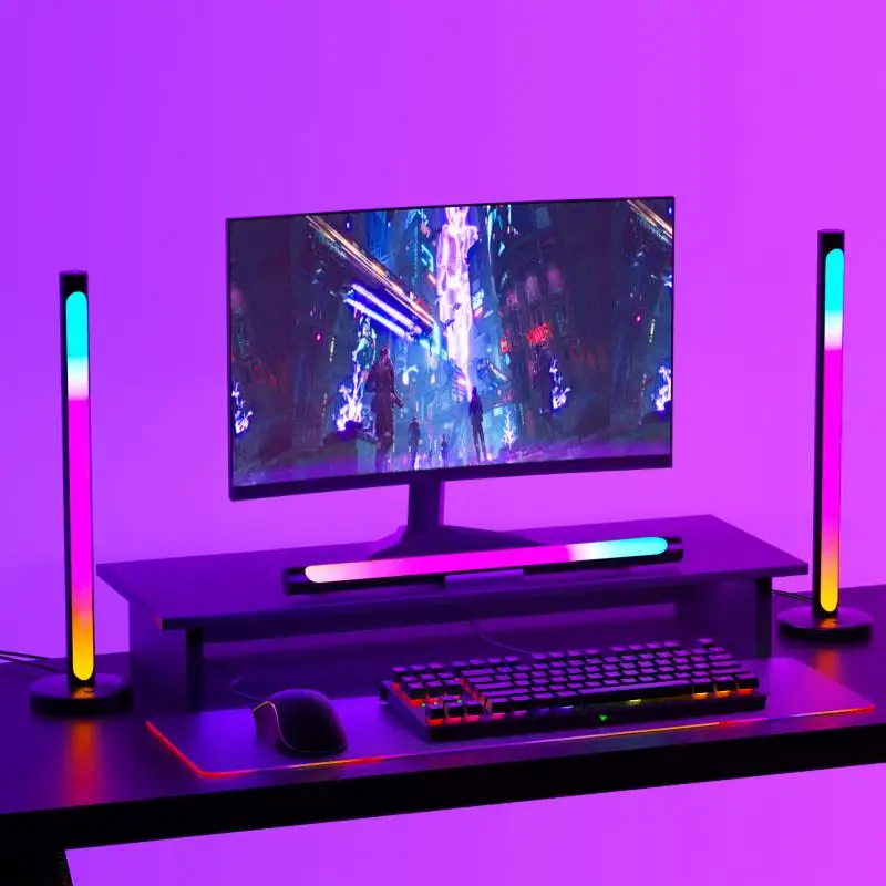 

RGB LED Strip Light Music Sound Control Pickup Rhythm Ambient Atmosphere Lamp Backlight Night Light For Bar Car Home Decoration