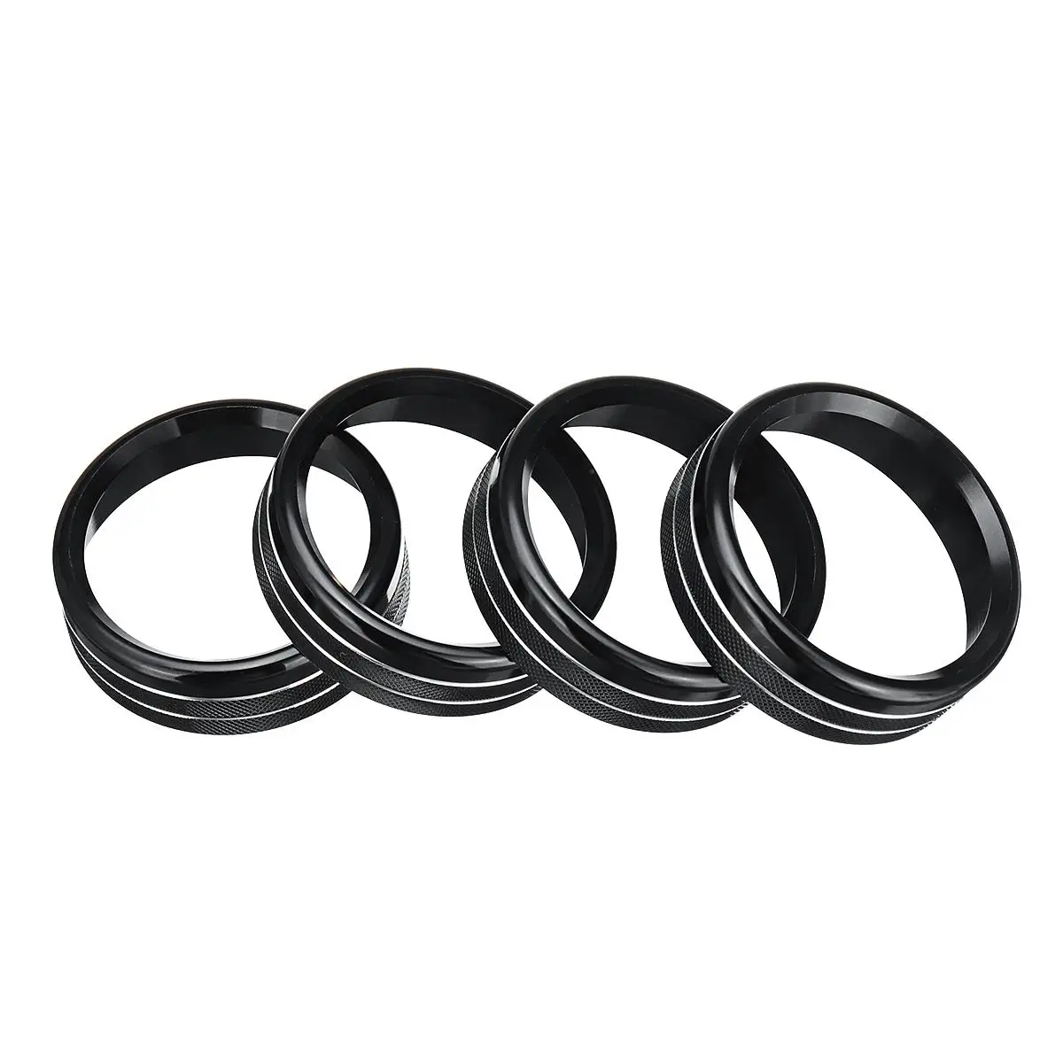 

NEW 4Pcs/Set Aluminium Alloy Air Conditioner Knobs Trims Audio Switch Button Decorative Ring Covers Sticker For Ford F150 2016+