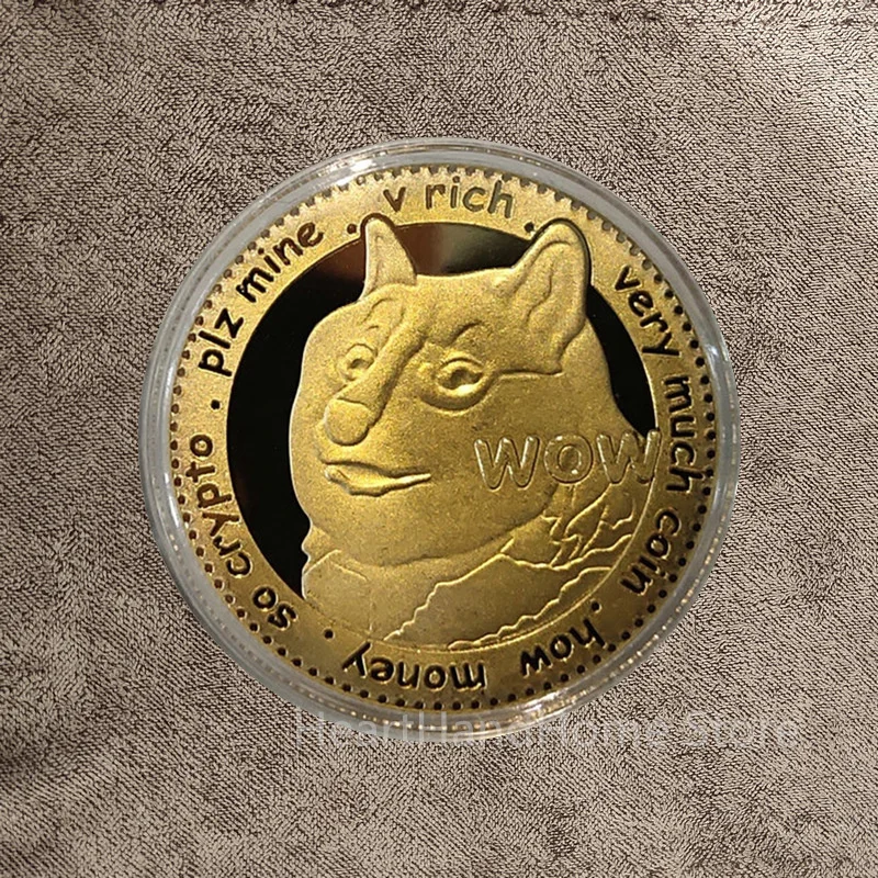 Новинка 2021 популярная Золотая собачья монета виртуальная необычная Серебряная