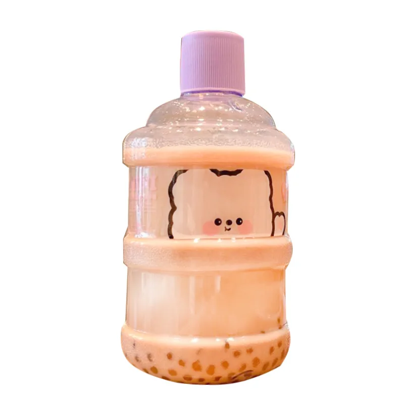 

630ML Creative Personality Mineral Water Bottle Mini Bucket Cup Fashion Student Plastic Cup Large Capacity Water Cup