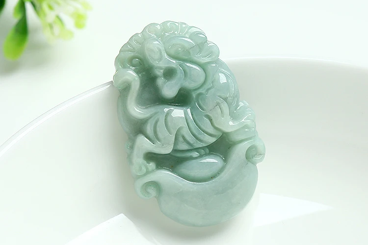 Натурального нефрита резной бирманского жадеита обезьяна OX Дракон Тигр &quot