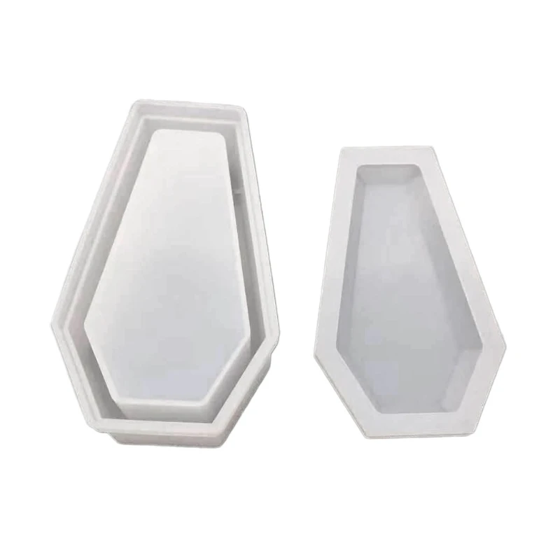 

Resin Crystal Epoxy Mold Coffin Trinket Box Silicone Mould Container Making Tool 85LB