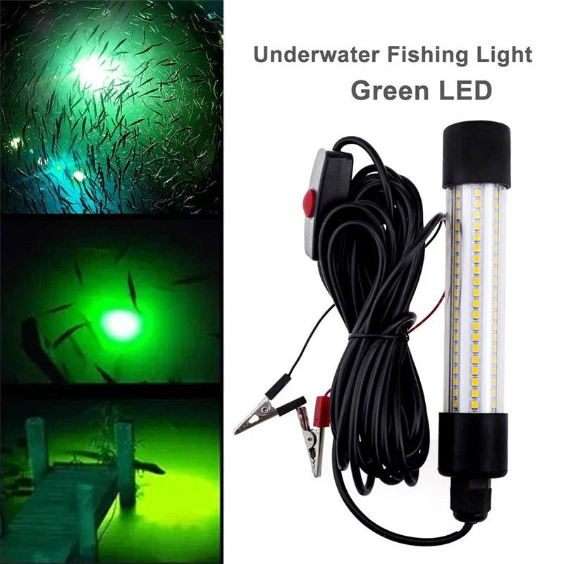 1200LM 12V светодиодный погружной свет для рыбалки подводный водонепроницаемый приманка для рыбы наживка Finder лампа белый теплый зеленый синий свет