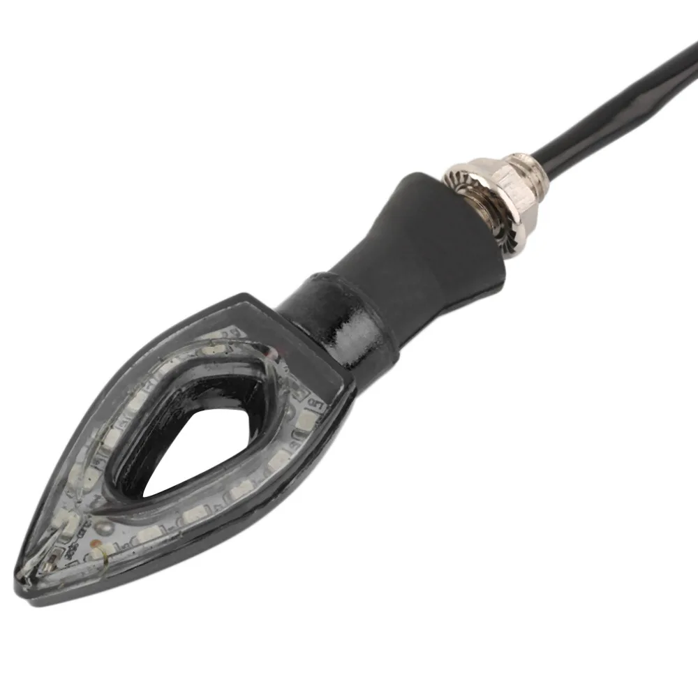 

2 Pieces Rhombus Shaped Bike Turn Signal Light Durable Motorcycle 12 LED Turn Signal Indicator Blinker Amber Light for
