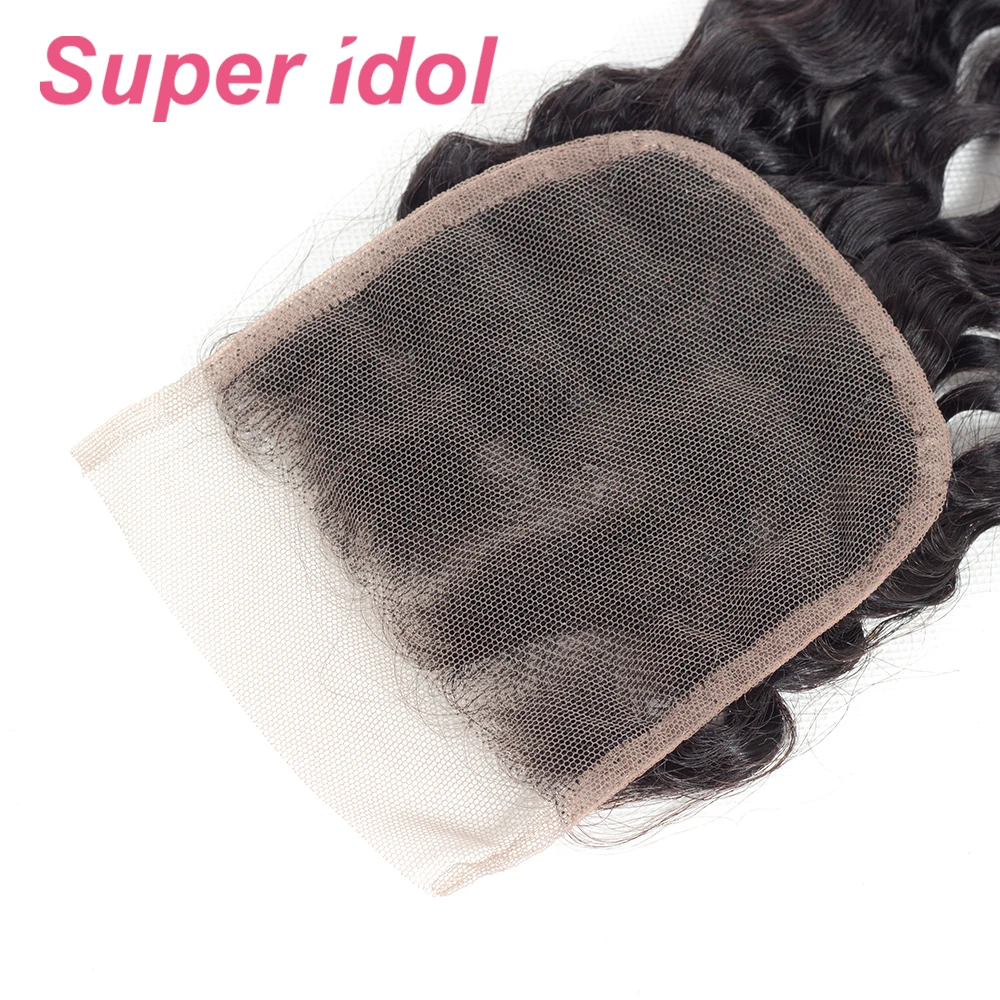 

Super Water Wave Bundles with Lace Closure 100% human hair Remy Human Hair 2 Bundles with 4x4 lace Closure Extension