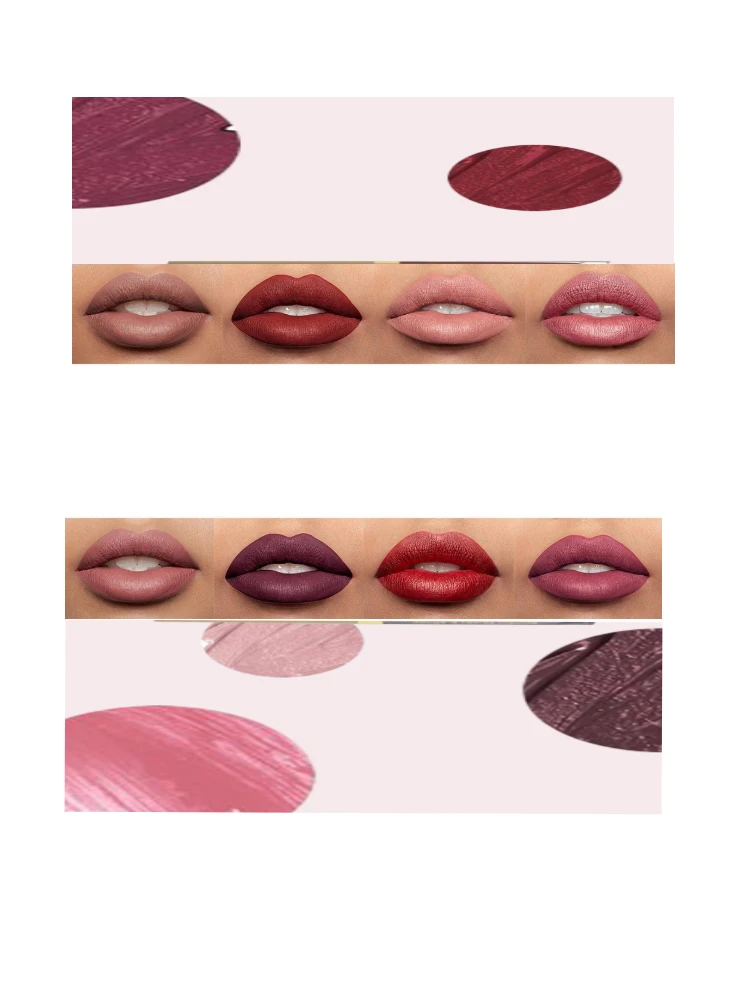 8 штук в упаковке профессиональная для губ блеск Водонепроницаемый матовая