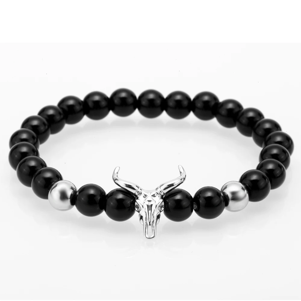 Очаровательный браслет для мужчин золотые браслеты женщин натуральный камень