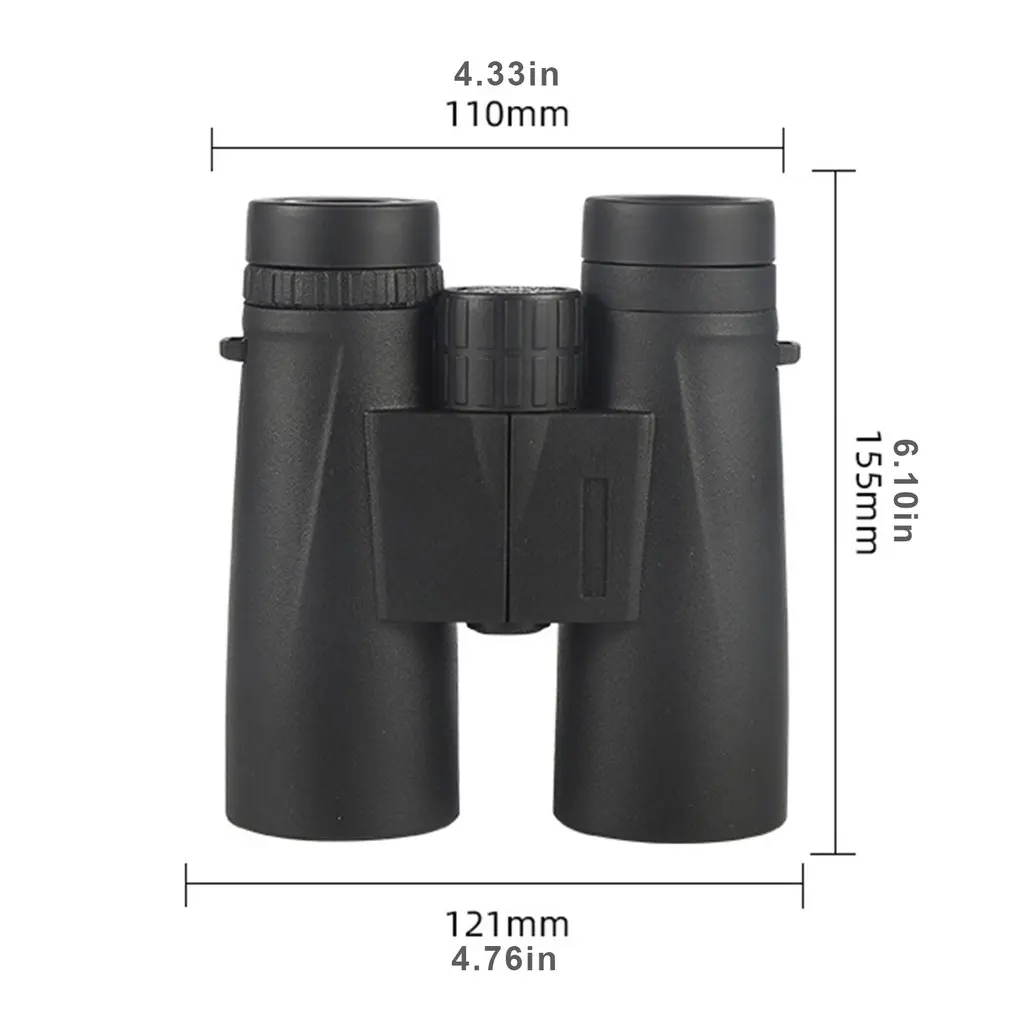 

10X42 Low Light Level Night Vision Straight Tube Binocular Optical Glass Hand Held Telescope With Anti Skid Texture