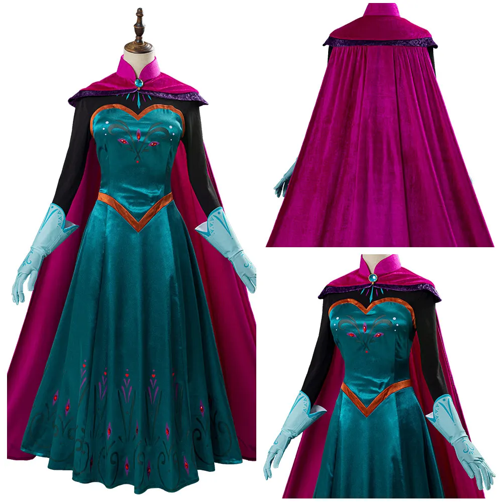 

Movie Elsa Queen Costume Cosplay Costume Adult Women Dress Outfits Halloween Carnival Costume