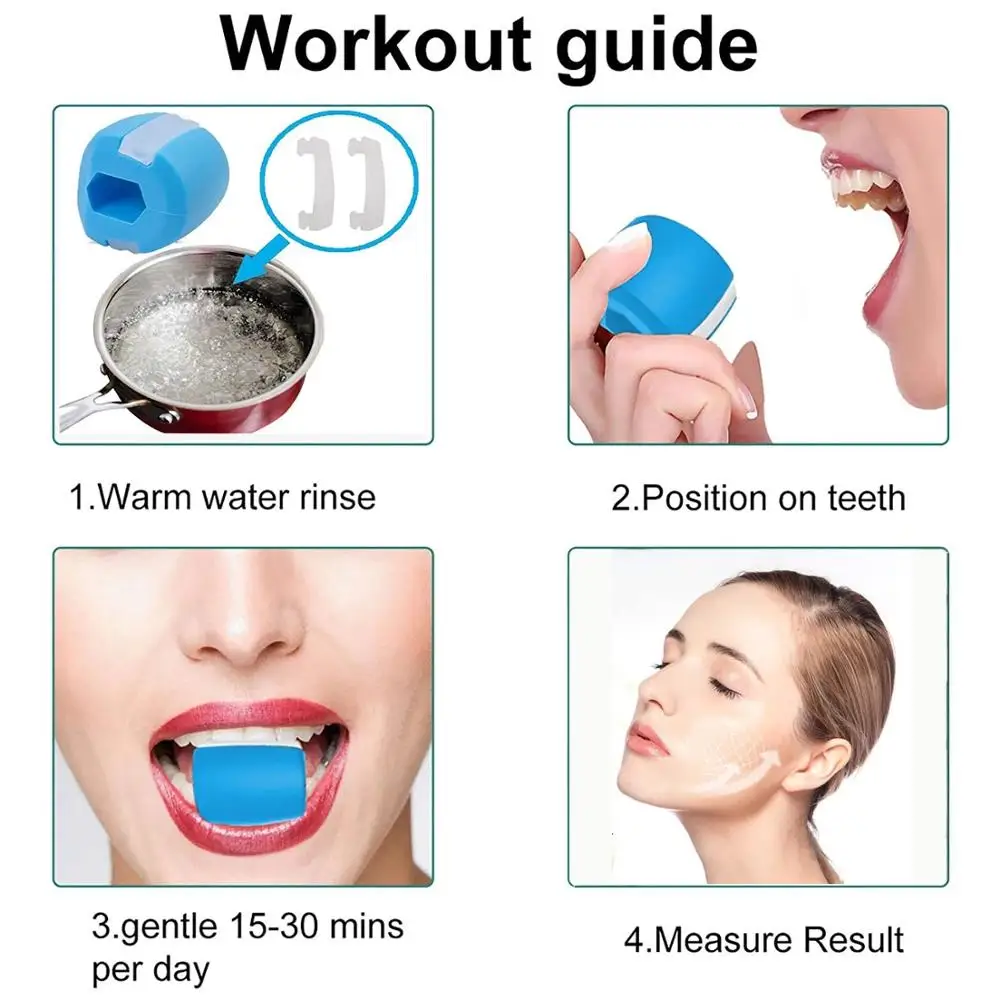 

Face Masseter men facial pop n go mouth jawline Jaw Muscle Exerciser chew ball chew bite breaker training and the rope