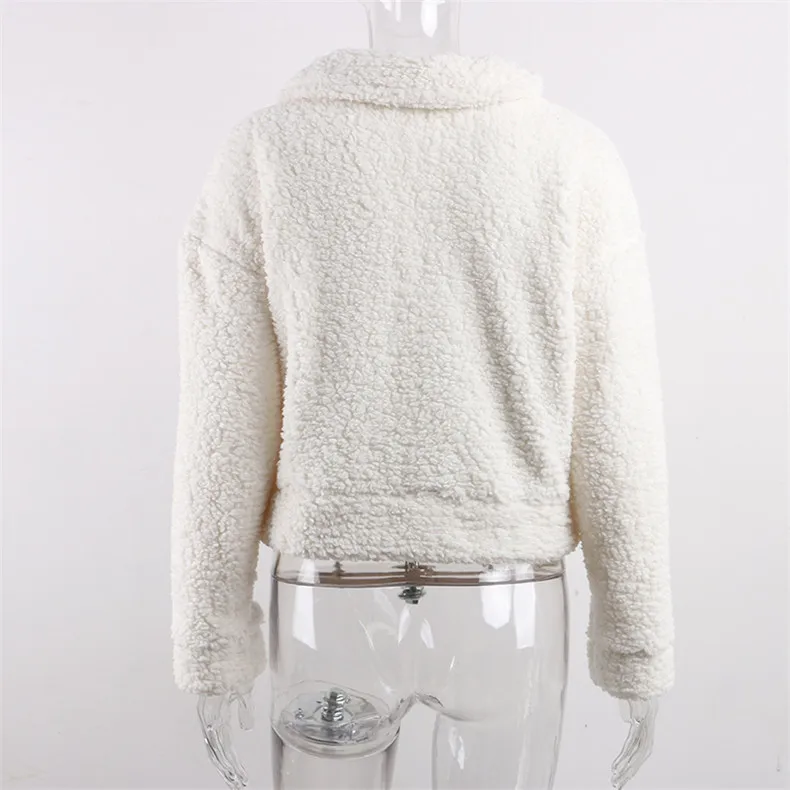 Forefair, зимняя короткая куртка из искусственного меха, пальто для женщин, большие размеры, повседневные Карманы, теплый натуральный искусственный мех, плюшевый мишка, куртка-бомбер для женщин