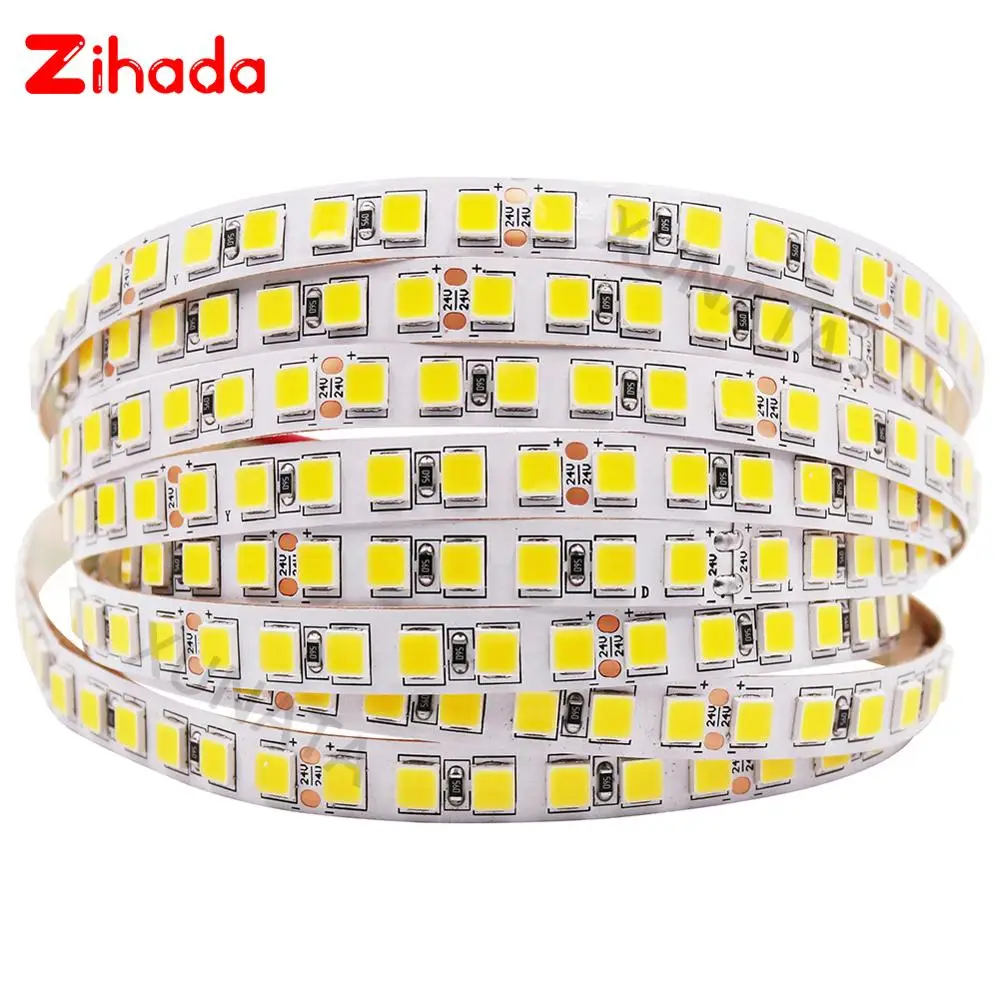 

Гибкая Водонепроницаемая светодиодная лента SMD 5054, 5 м, 12 В, 24 В, 120 светодиодов на метр