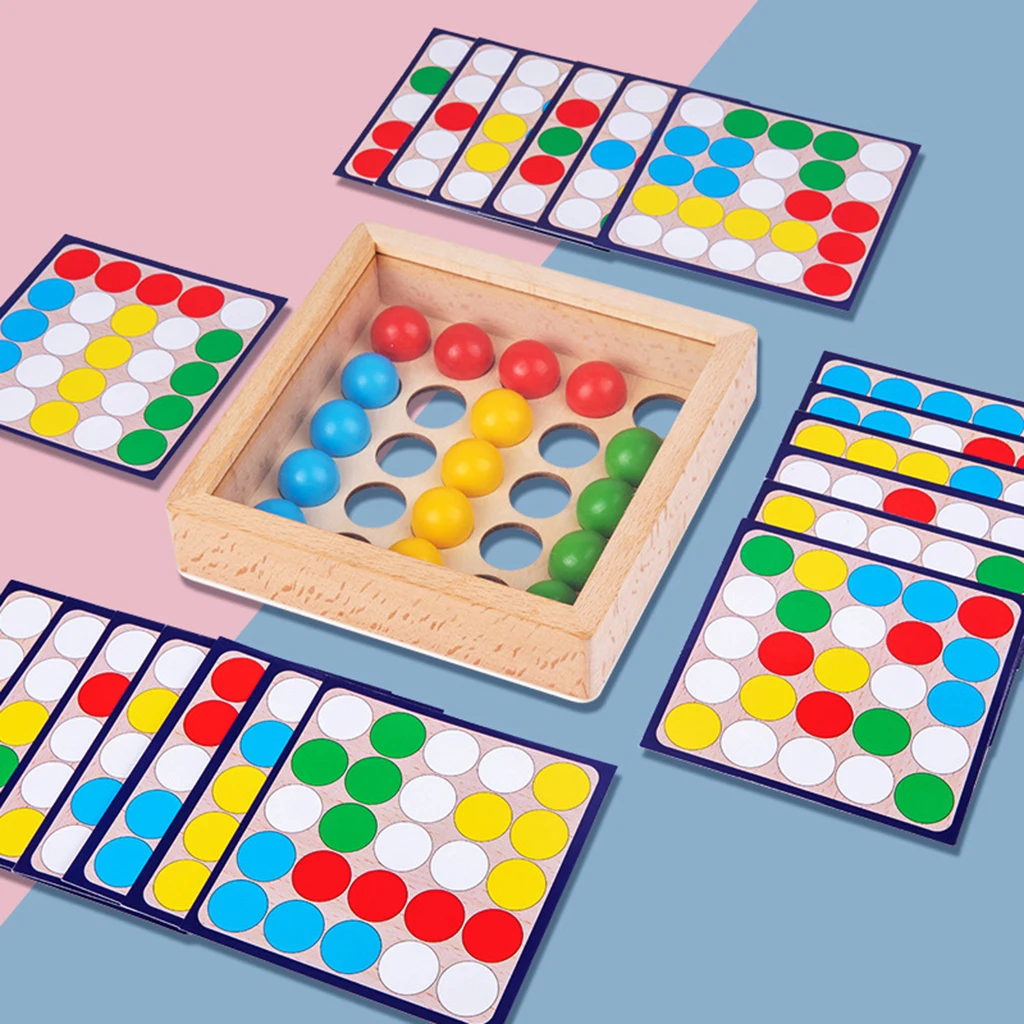 Juguetes sensoriales interactivos para ni&ntilde;os, juguetes sensoriales multicolores para clasificar el Color a juego para la mano y los ojos-1