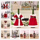 Рождественский чехол для винной бутылки, Рождественский Декор для дома, Рождественский Снежный декор, Рождественский подарок на Новый год 2022
