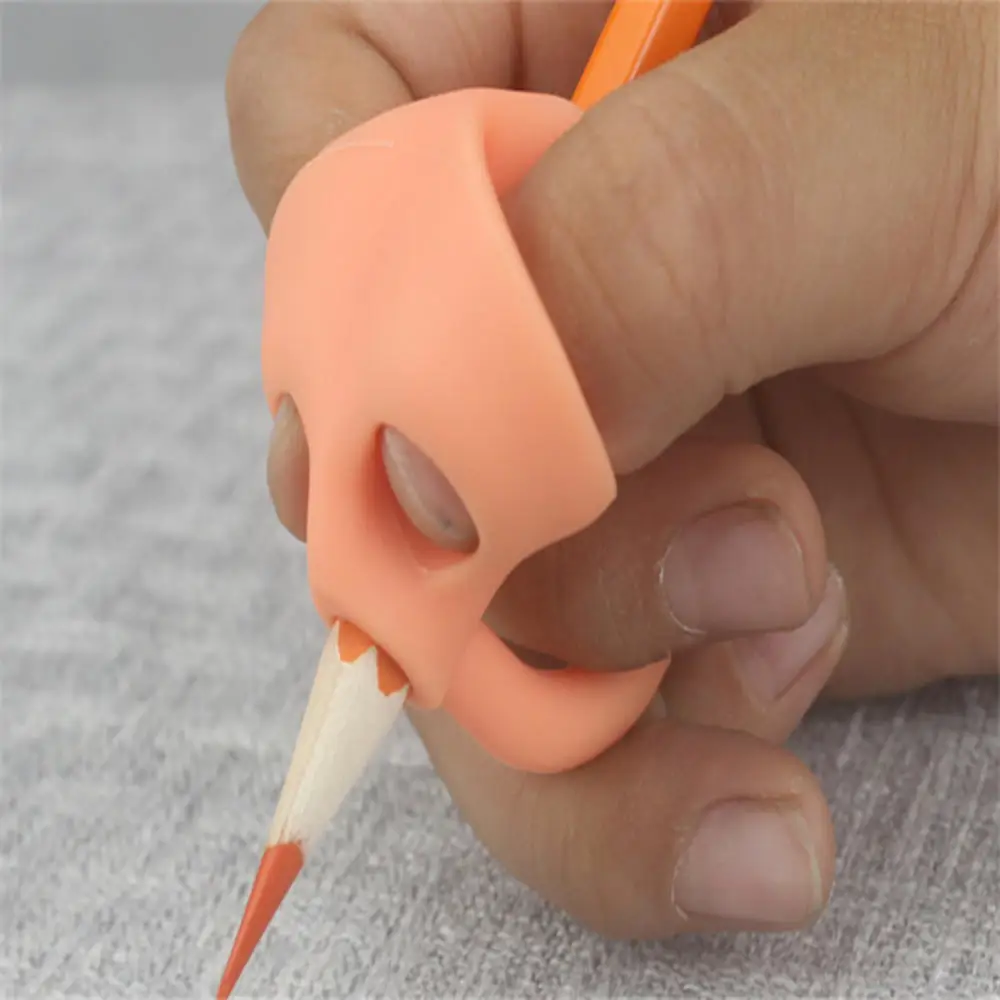 3 шт./компл. милый силиконовый карандаш с рукояткой для начинающих