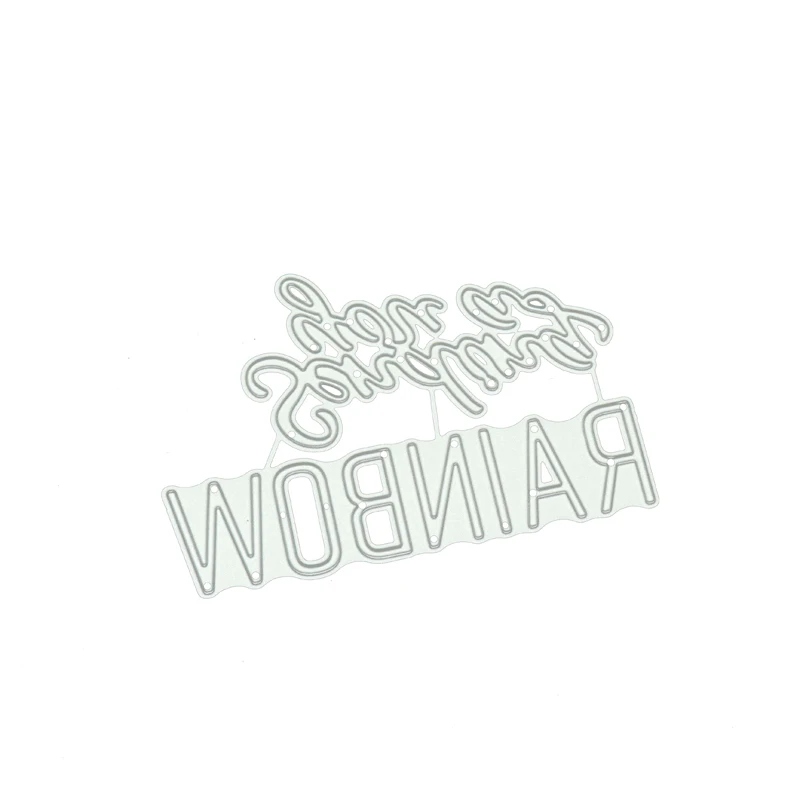 

Sending You a Rainbow Word Metal Cutting Dies Craft Cut Die Stencil for Scrapbooking Handmade Make Album Model Punch Blade Decor