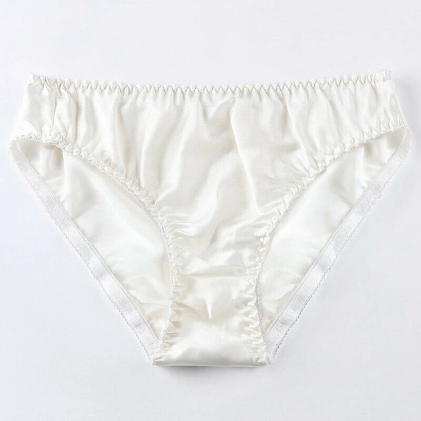 100% натурального шелка трусики женские бесшовные мягкие для дамы атласные