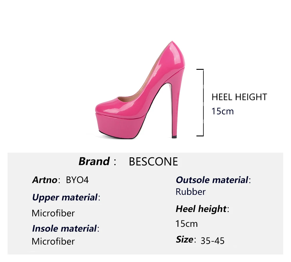 BESCONE/модные женские туфли-лодочки Туфли-лодочки ручной работы на платформе и