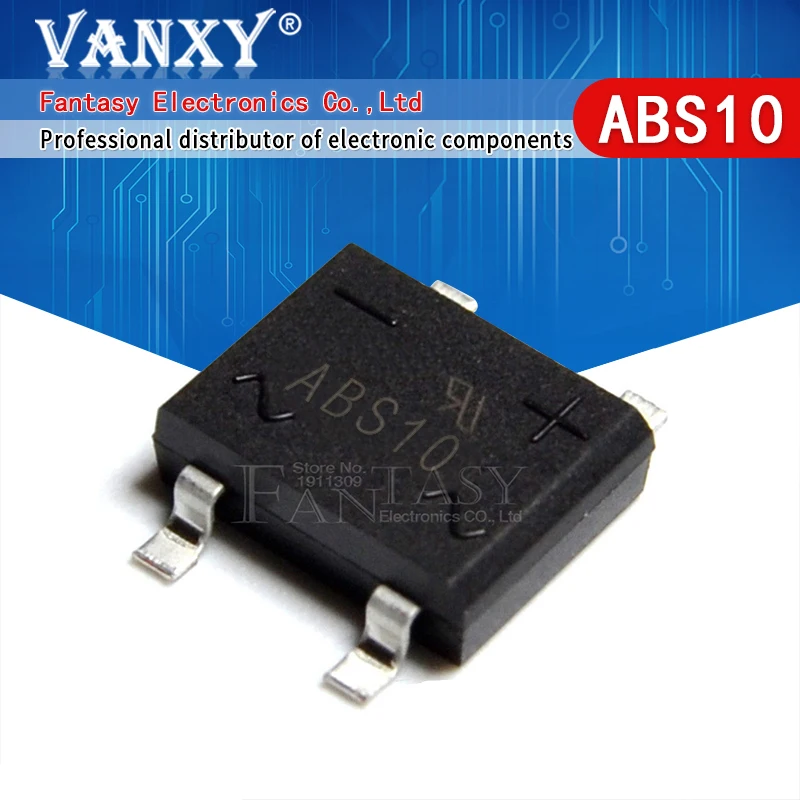 50 шт. выпрямительный мостовой чип ABS10 SOP-4 SMD | Электронные компоненты и