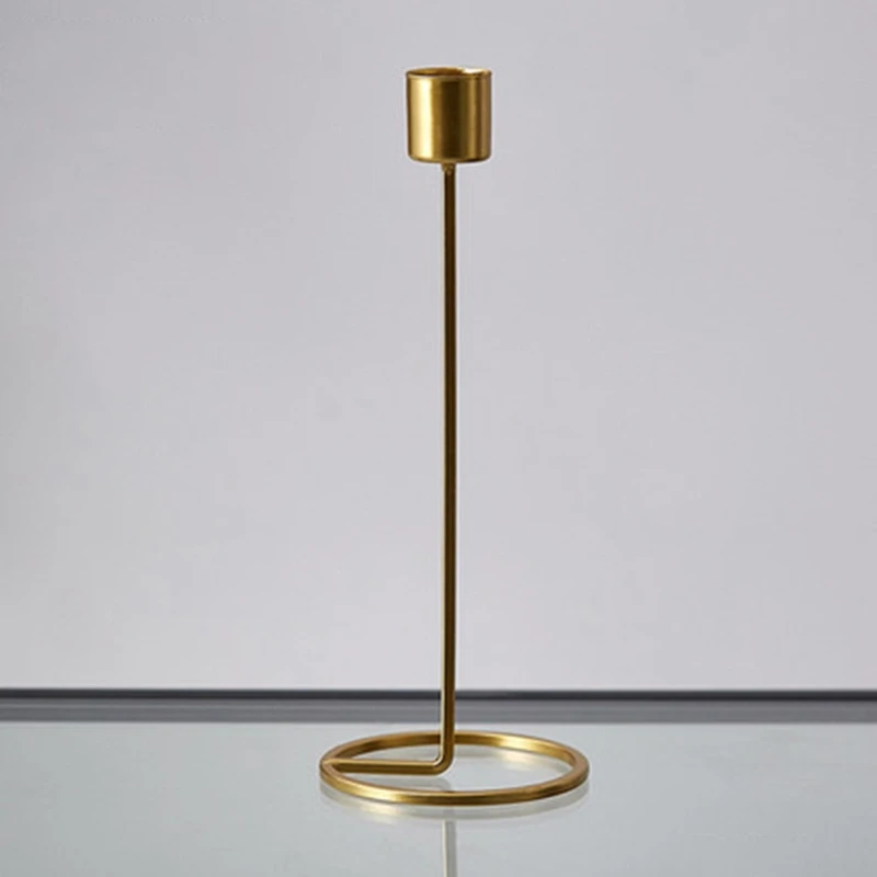 

Nordic Style Wrought Iron Geometric Candle Holder Candlestick Candelabrum Rack Desktop Wedding Home Decoration