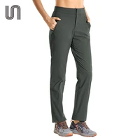 high waisted hiking pants drawcord lightweight casual outdoor quick dry jogger with zipper pockets trousers for women 32 inches