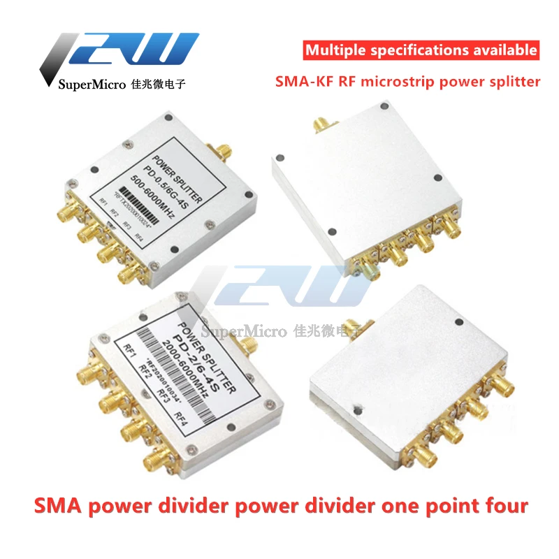 SMA microstrip power splitter one point four 0.5-6G SMA RF combiner WIFI 2-6G power splitter