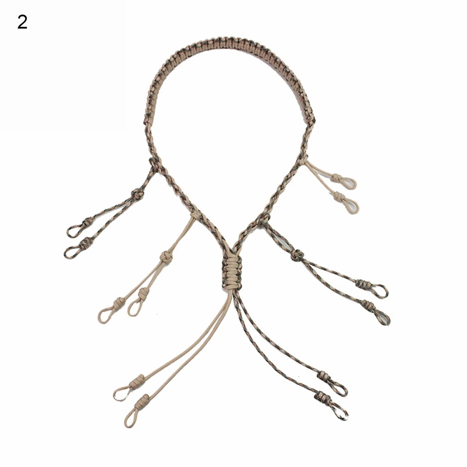 

Multifunctional Outdoor Hunting Whistle Lanyard Cord with 12 Loops Knitting Rope