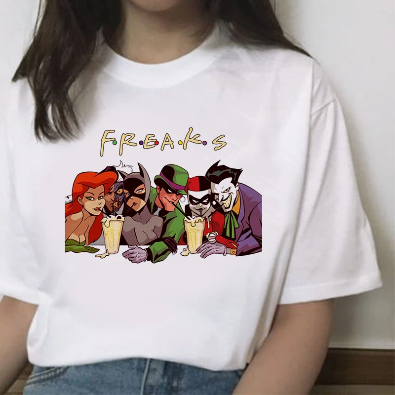 

2021 New Vogue Friends T-Shirt Fashion Women Harajuku Ulzzang T Shirt Summer Tops 90s Girls Graphic Tees Woman Clothing