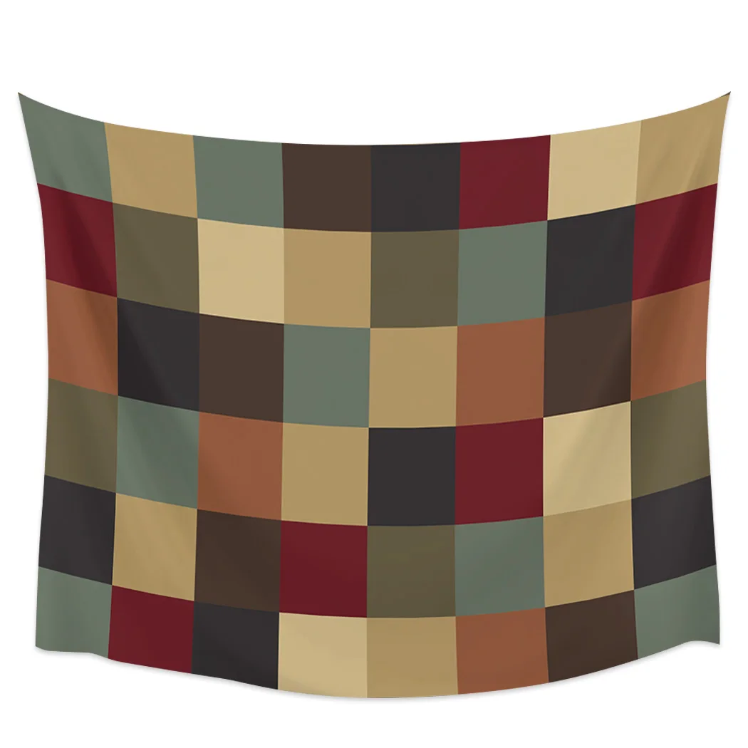 Цветной квадратный гобелен в форме блока настенный семейная спальня настенное