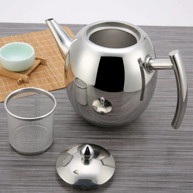 1.5L Stainless Steel Coffee Kettle Teapot Tea Cold Water Pot with Strainer Home Tools FAS6 | Дом и сад