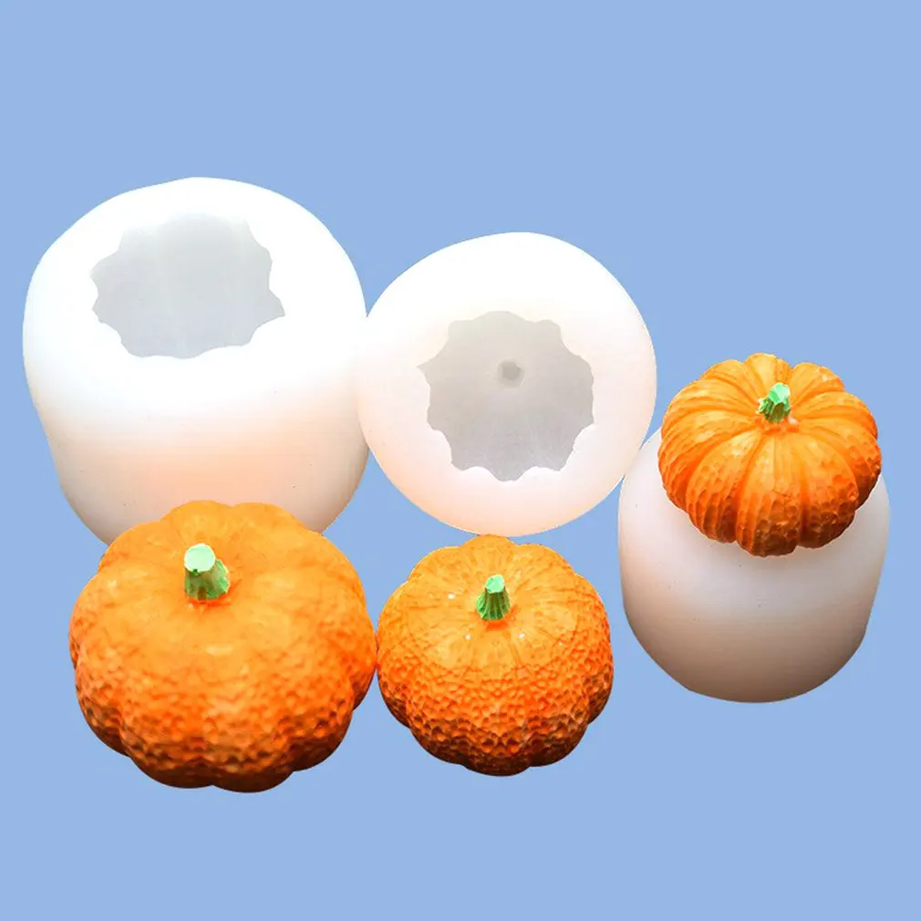

3D Mini Pumpkin Shape Silicone Mold DIY Handmade Soap Candle Aromatherapy Plaster Mould for Home Halloween Party Decoration