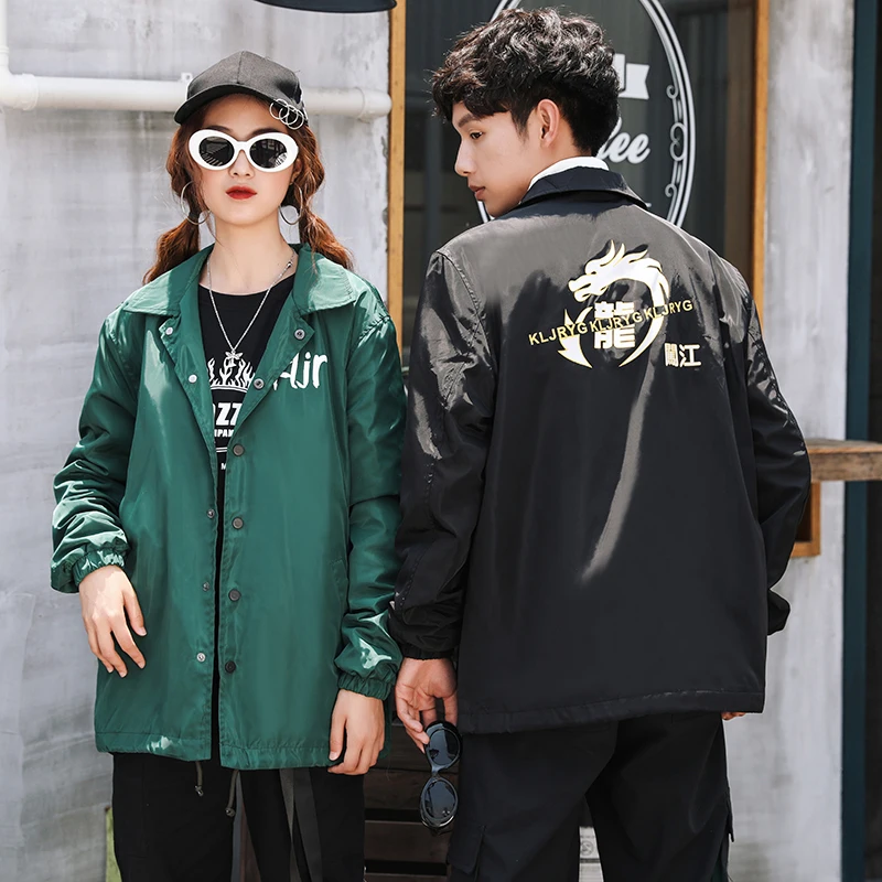 Цель Tour тренеров Мужская куртка в стиле хип хоп однотонные Цвет тонкое пальто