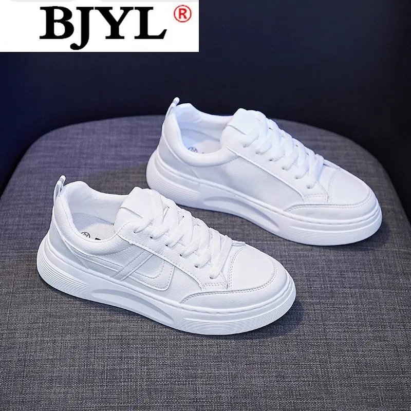 

2021 Fashion Woman Platform Casual Vulcanized Shoes Spring New Lace-up Woman Shoes Plus Size Walking Comfortable Woman Sneaker