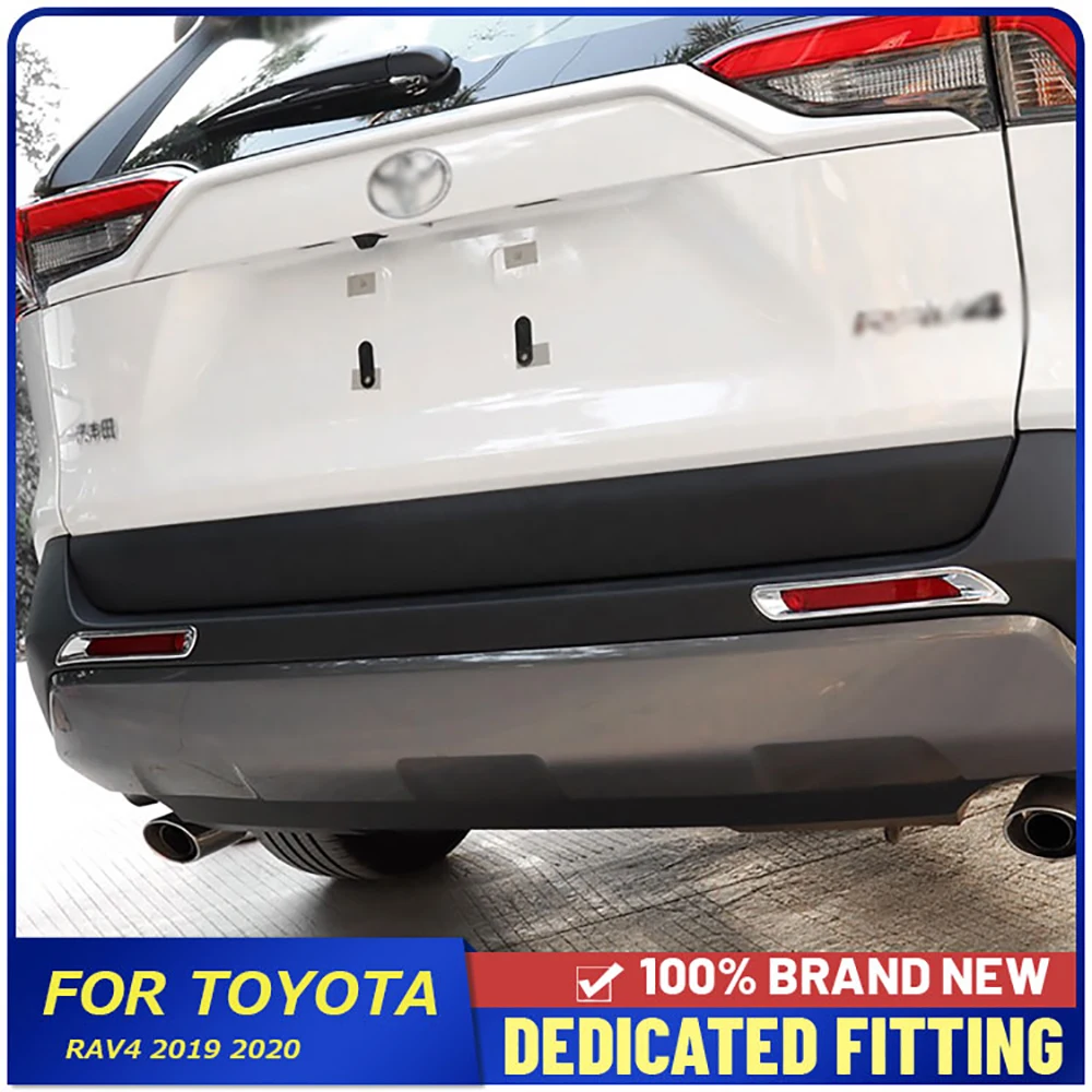 

Для Toyota RAV 4 RAV4 2019 2020 автомобильная задняя противотуманная фара наклейка ABS хромированная задняя противотуманная фара крышка отделочные полосы автозапчасти