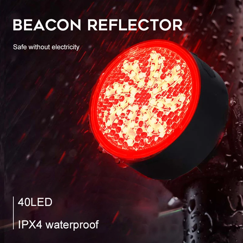 

Водонепроницаемый задний фонарь, перезаряжаемый по Usb, цветной фонасветильник на ветряную мельницу, ночное предупреждающее устройство, Инт...