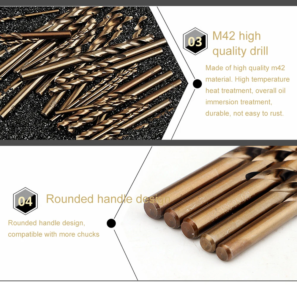 Набор битов для электродрели M42 из нитрида стали 1/4 черная дрель с шестигранным