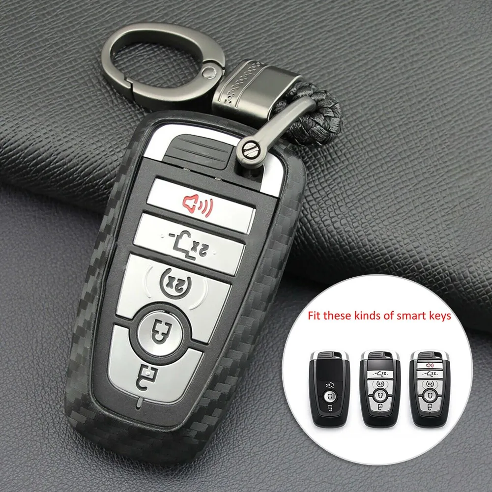 

Accessories Key Fob Anti-Scratch Carbon Fiber Silica Gel New Practical Durable